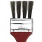 Dynasty Red-Letter Gray Bristle Brush - Blend Grainer Flat, Long Handle